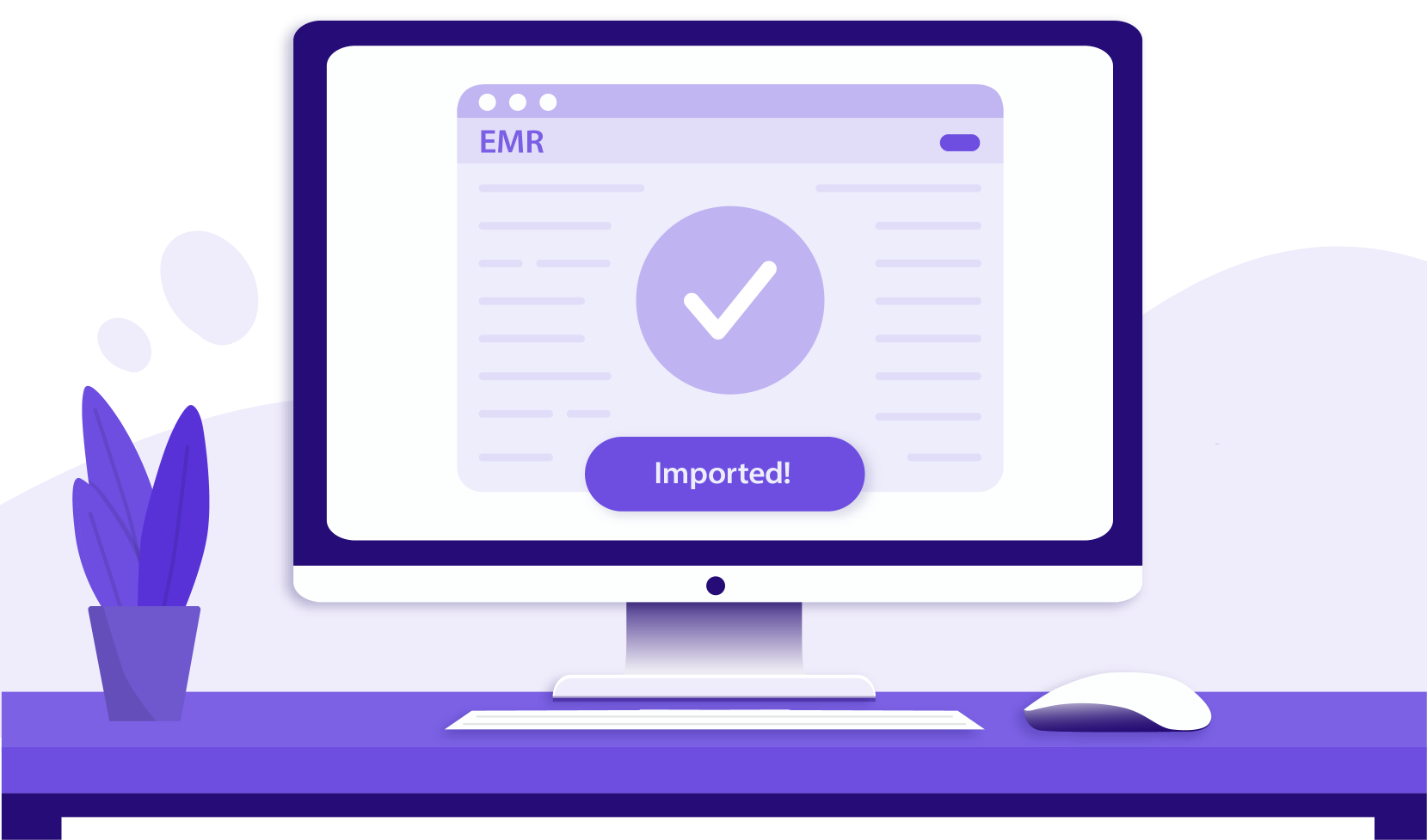 Receptionist importing forms into EHR
