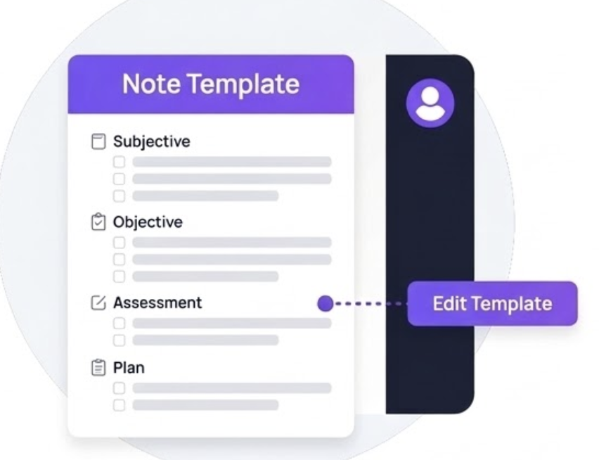 AI scribe notes, your templates